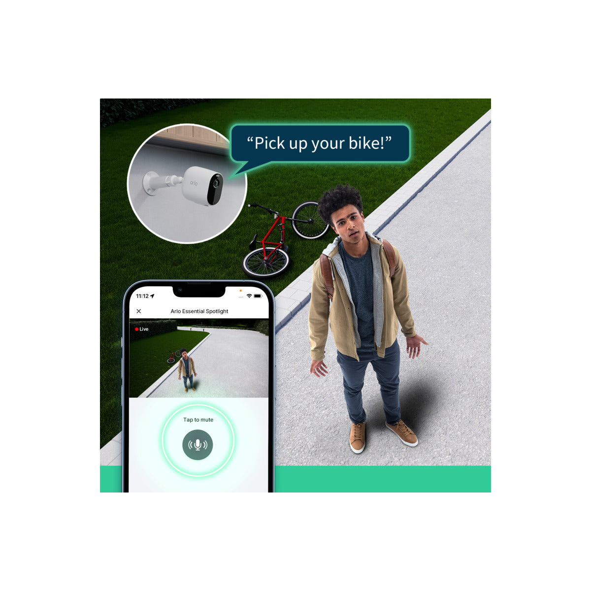 Arlo Essential Spotlight WiFi Security Camera - 1 Camera Kit - White - iSTYLE RS