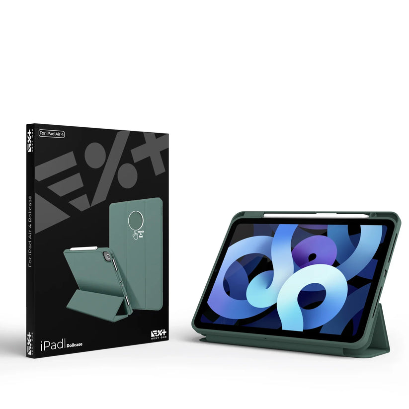 NEXT ONE LEAF GREEN ROLLCASE FOR IPAD AIR 4 - iSTYLE RS