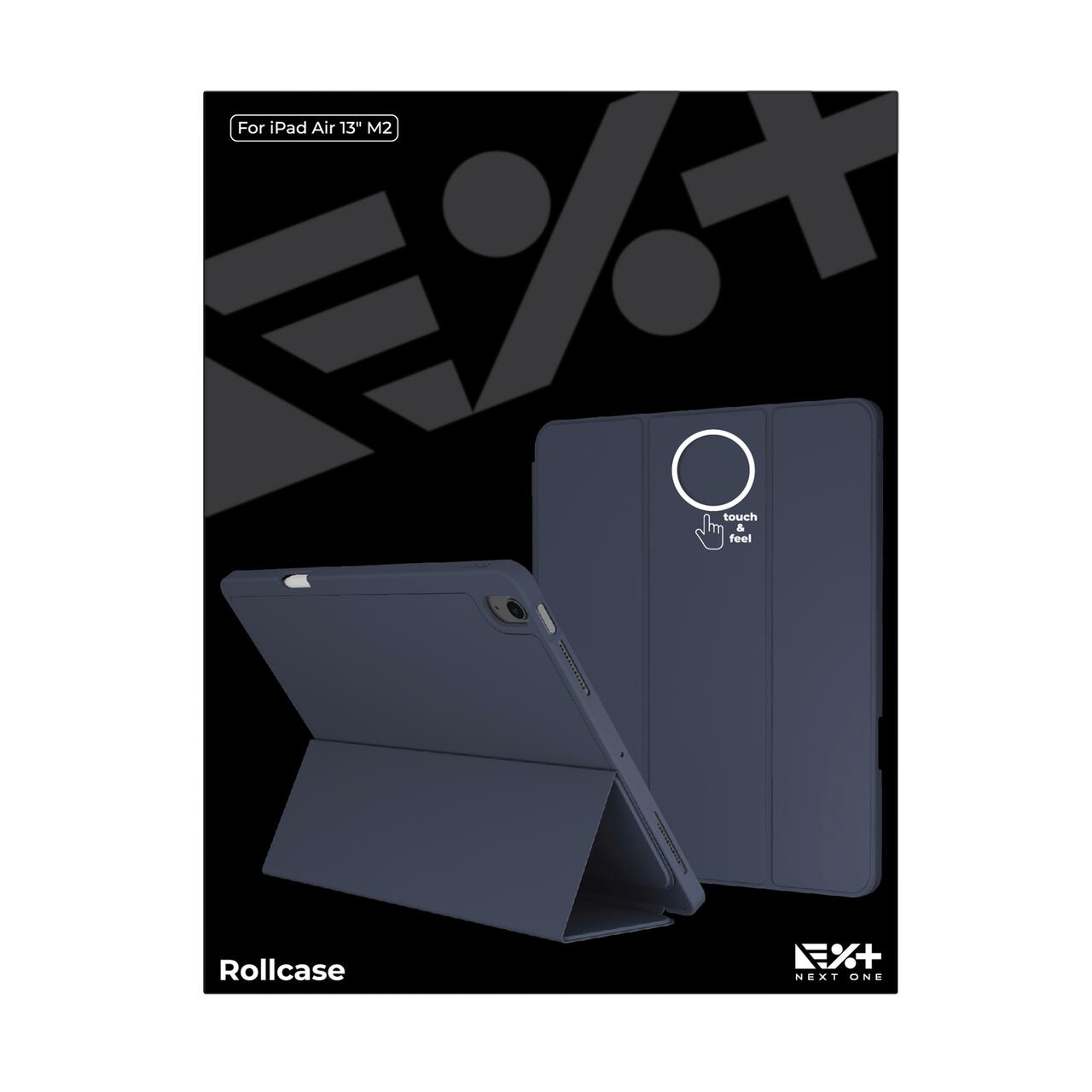 Husa de protectie Next One Rollcase pentru iPad Air 13 M2, cu suport pentru stilou, Albastru - iSTYLE RS