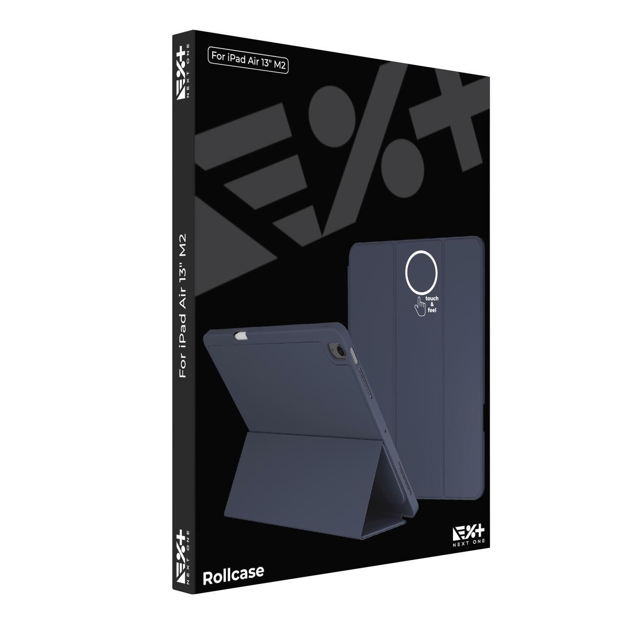 Husa de protectie Next One Rollcase pentru iPad Air 13 M2, cu suport pentru stilou, Albastru - iSTYLE RS