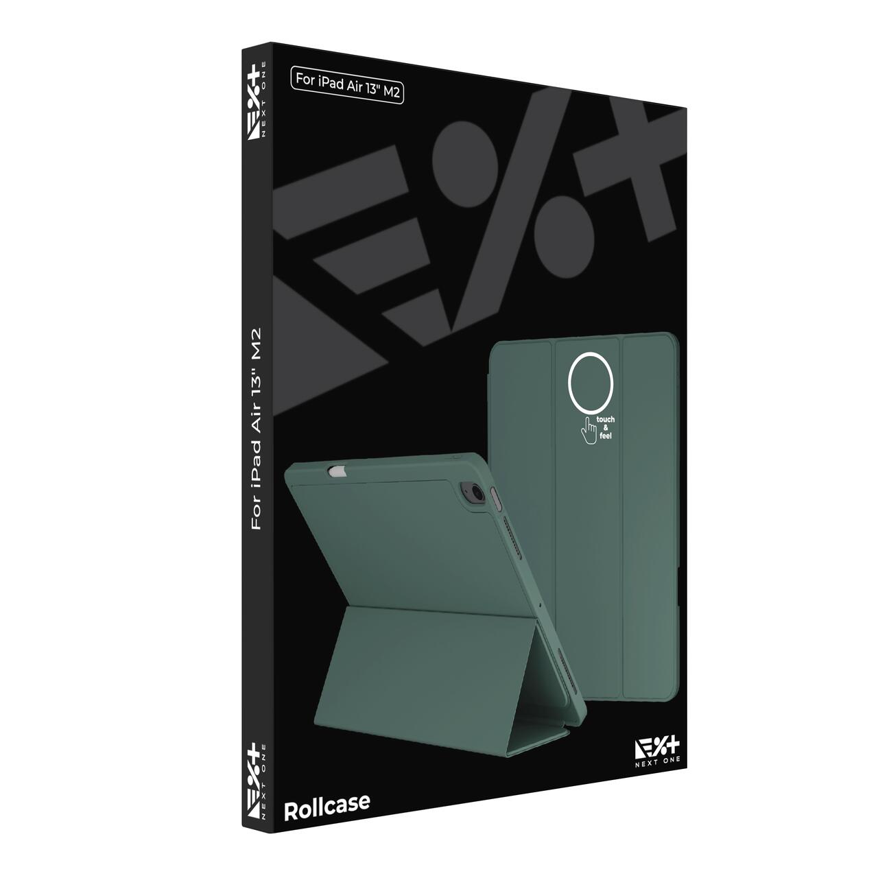 Husa de protectie Next One Rollcase pentru iPad Air 13 M2, cu suport pentru stilou, Verde - iSTYLE RS