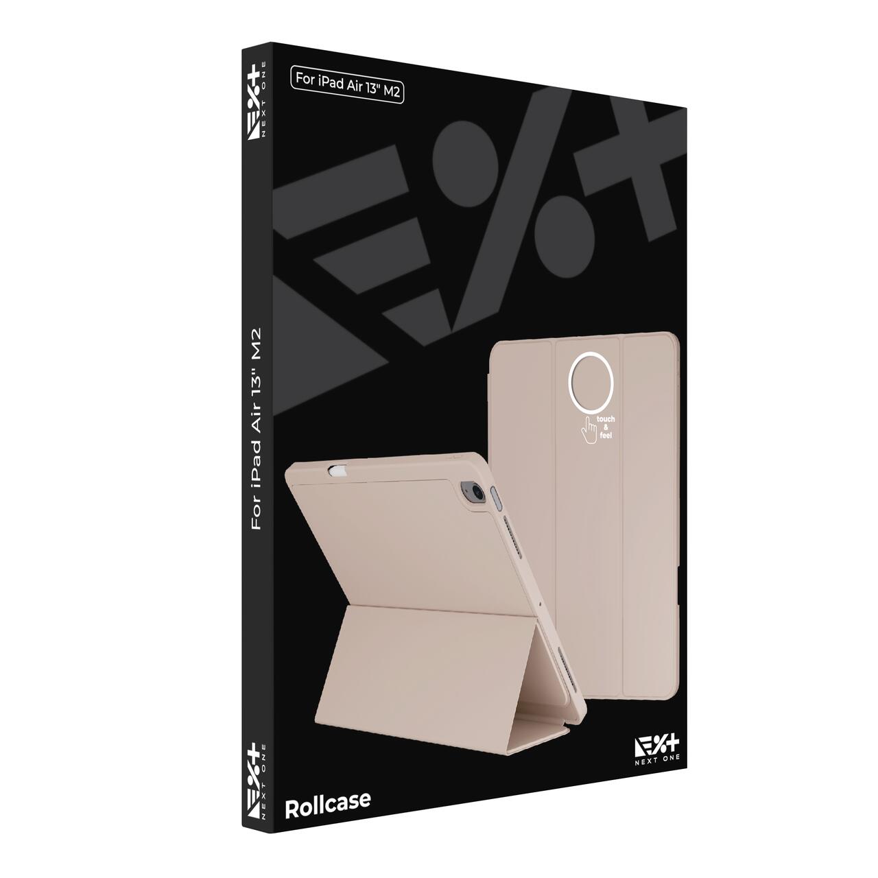 Husa de protectie Next One Rollcase pentru iPad Air 13 M2, cu suport pentru stilou, Roz - iSTYLE RS