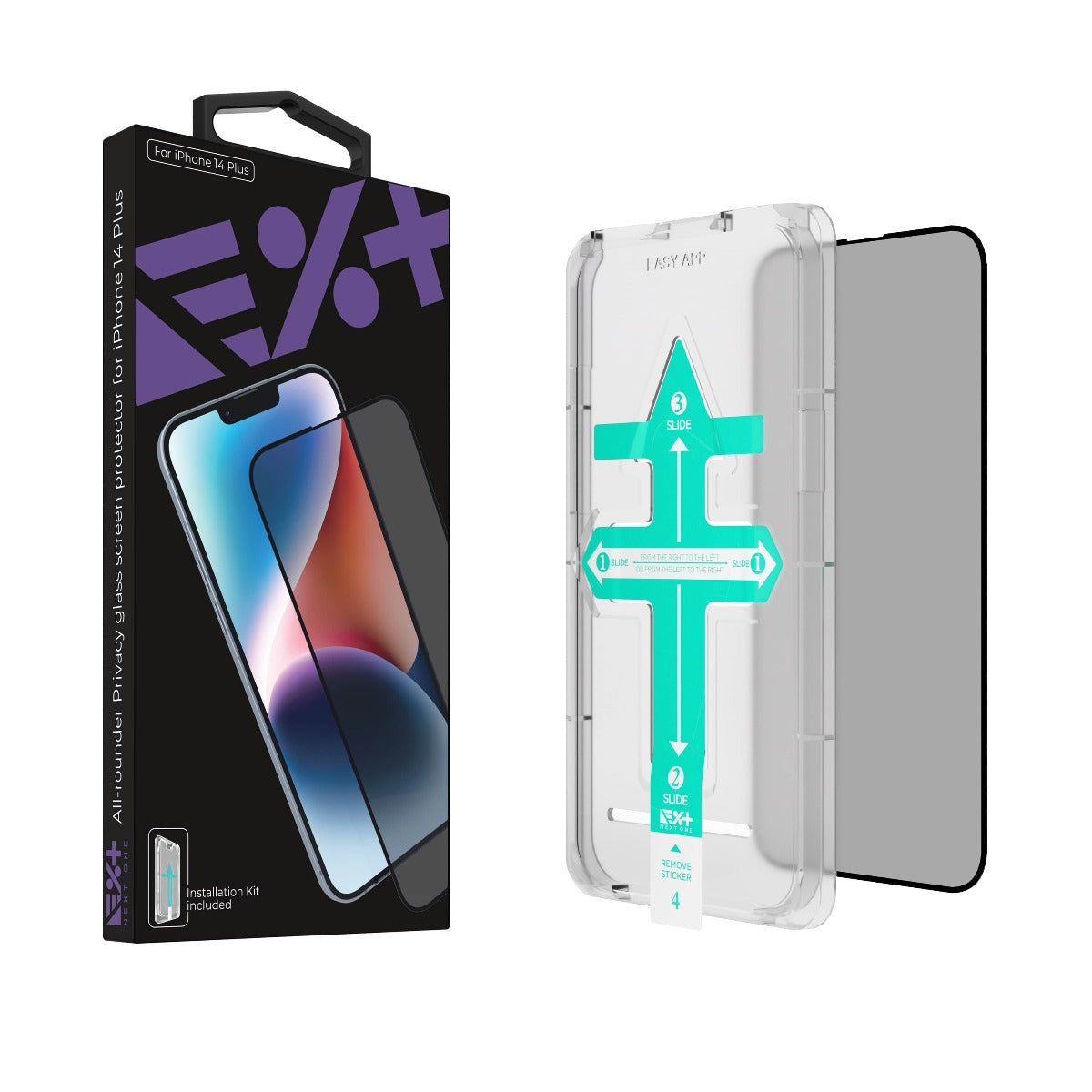 Next One All-Rounder Privacy Glass Screen Protector za iPhone 14 Plus - iSTYLE RS