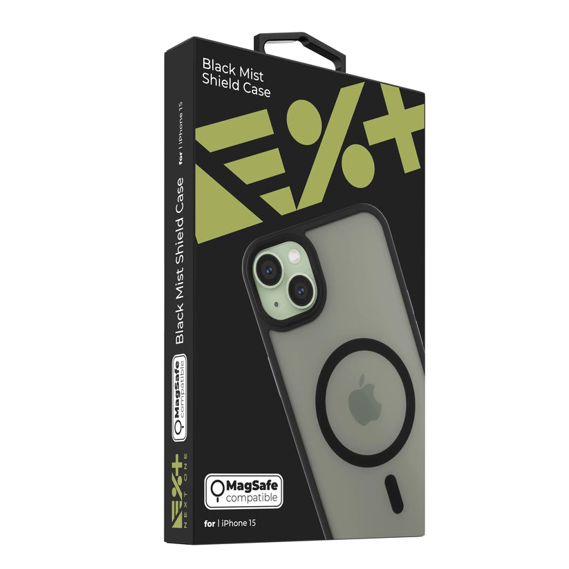 NEXT ONE mist shield case MagSafe compatible for iPhone 15 | Black - iSTYLE RS