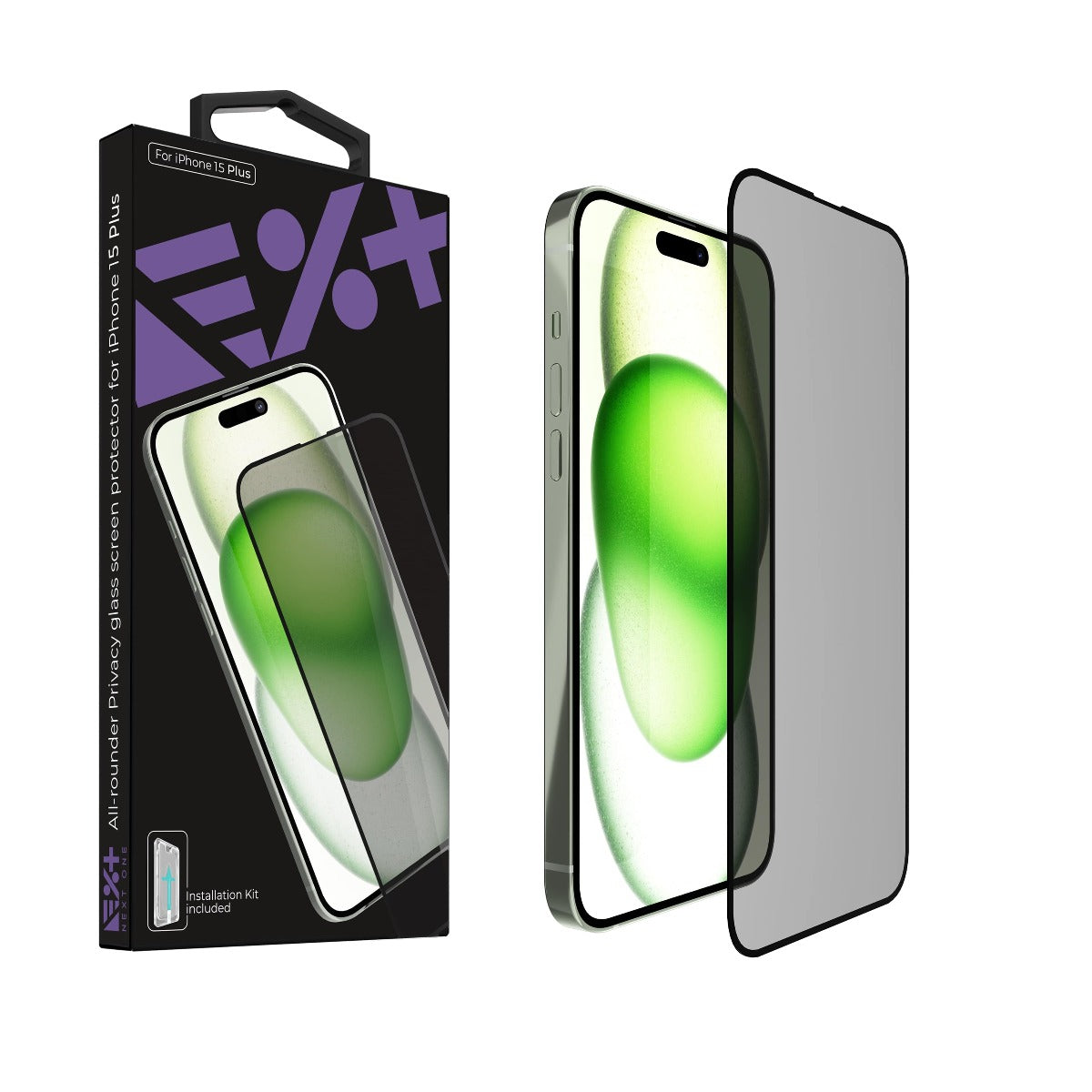 Next One All-Rounder Privacy Glass za iPhone 15 Plus - iSTYLE RS