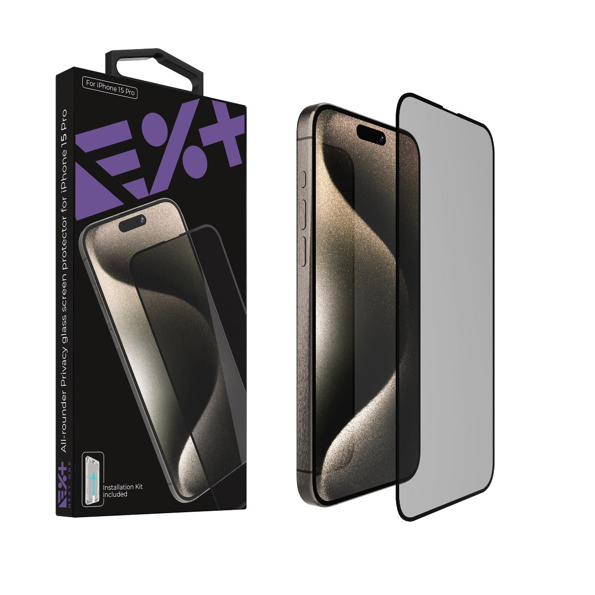 Next One All-Rounder Privacy Glass za iPhone 15 Pro - iSTYLE RS