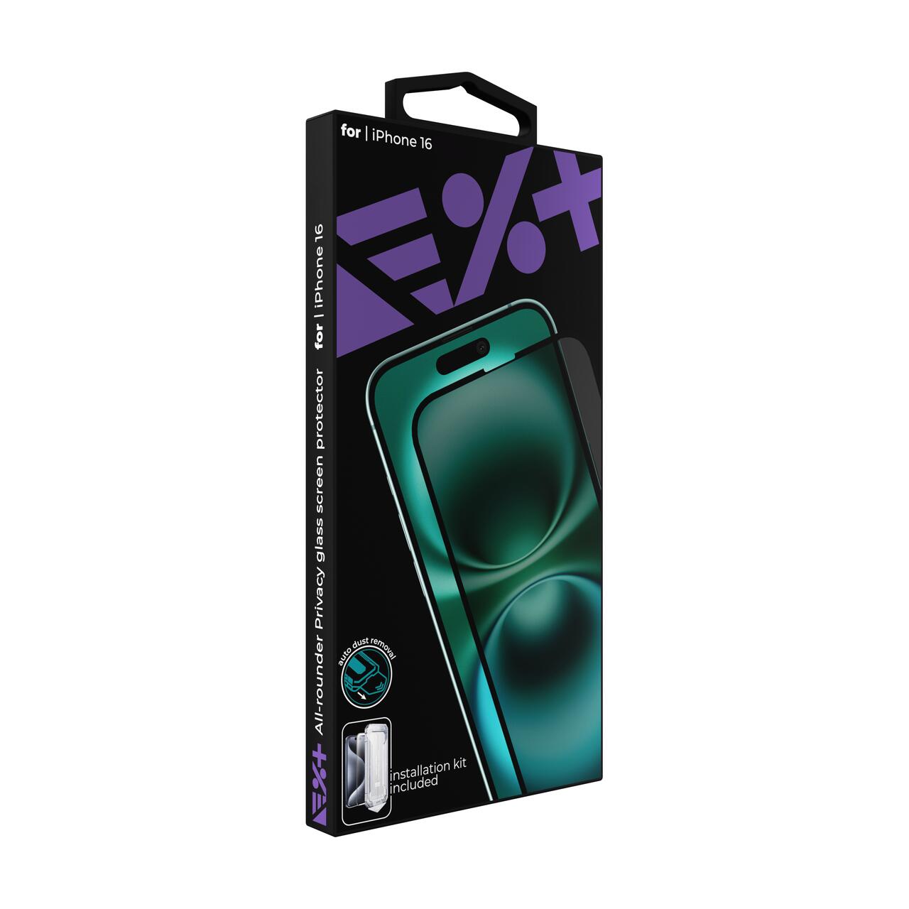 Next One All-Rounder Privacy glass screen Protector za iPhone 16 - iSTYLE RS