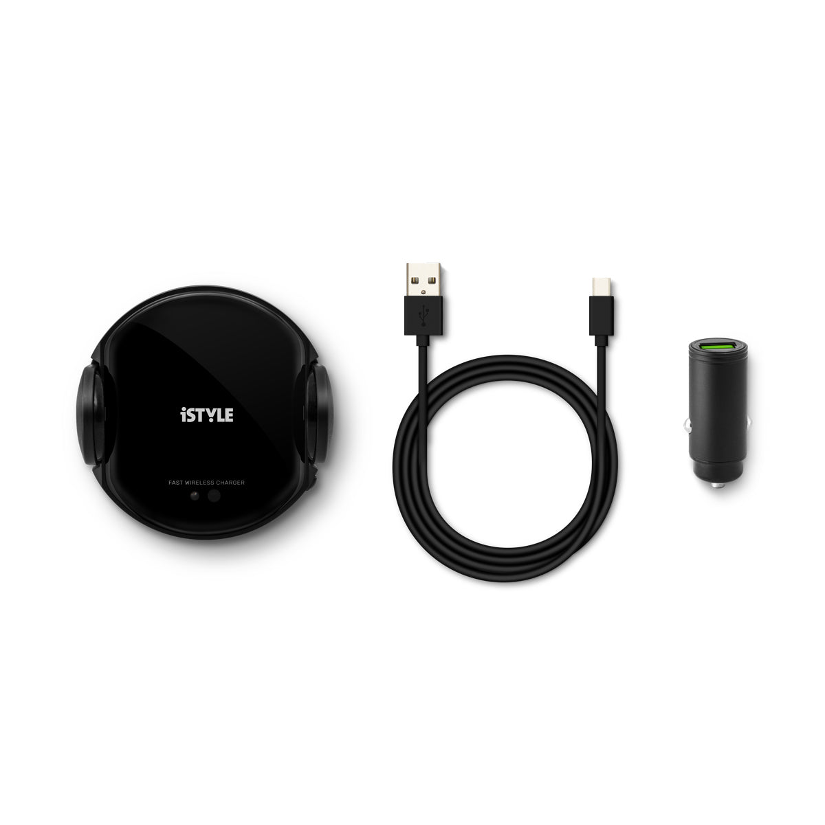 iSTYLE Sensor Wireless Charging Car Holder (15W/10W/7.5W) + 18W car charger (bundle) - iSTYLE RS