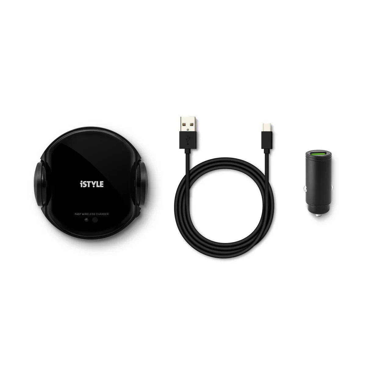 iSTYLE Sensor Wireless Charging Car Holder (15W/10W/7.5W) + 18W car charger (bundle) - iSTYLE RS
