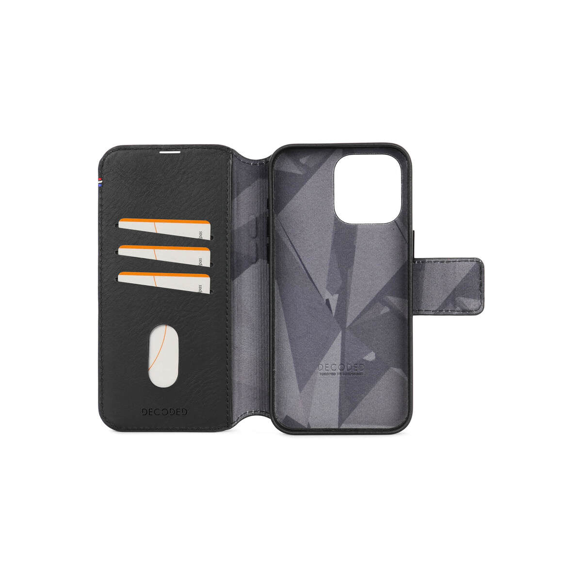 Decoded Leather Detachable Wallet, black - Phone 15 Pro Max - iSTYLE RS