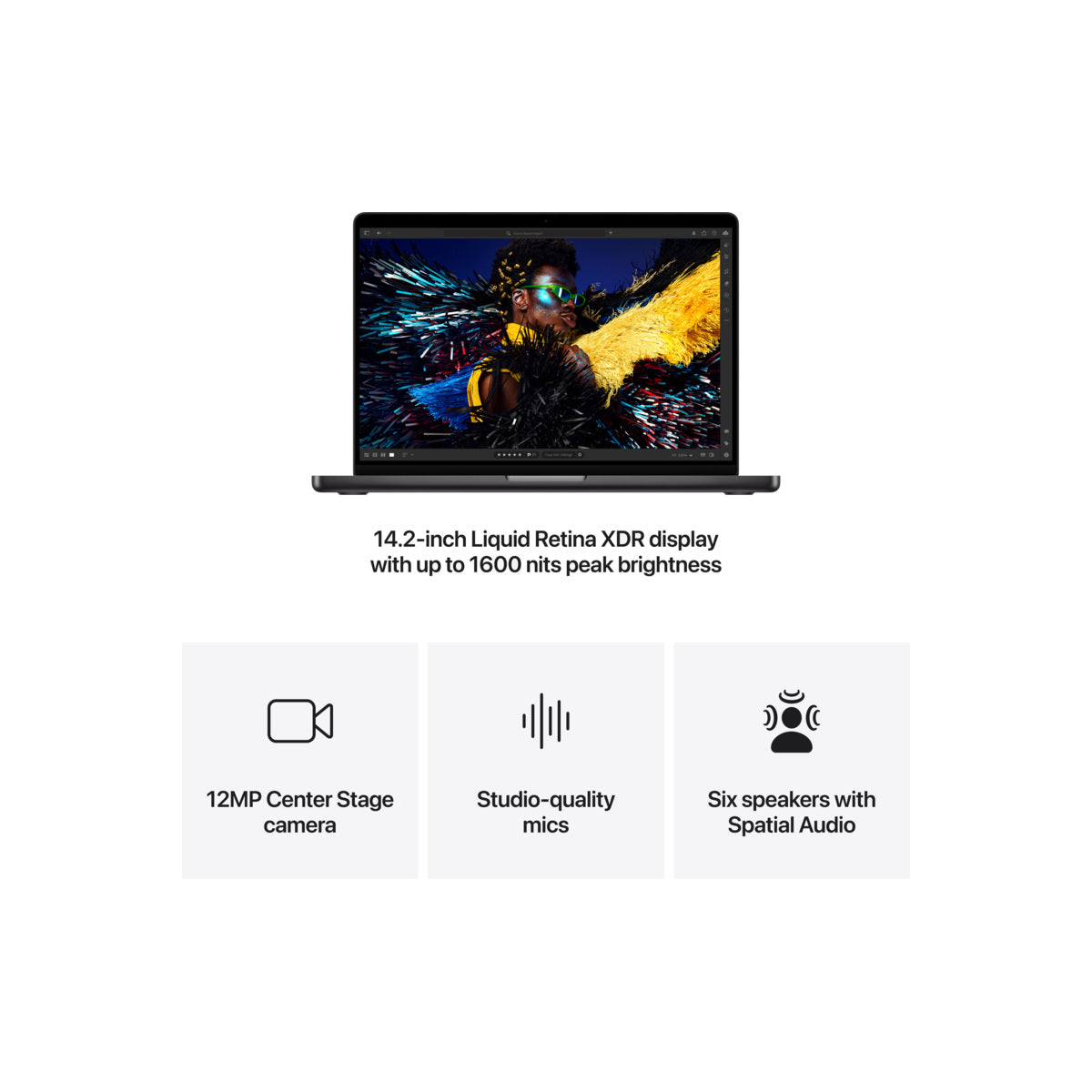 14-inčni MacBook Pro M4 Pro sa 12-jezgarnim CPU-om i 16-jezgarnim GPU-om, 24GB objedinjene memorije i 512GB SSD-om - Space Black - iSTYLE RS