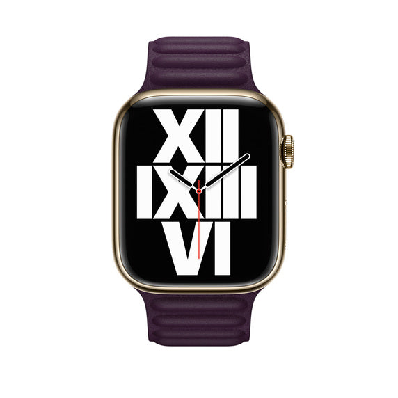 45mm Dark Cherry Leather Link - M/L - iSTYLE RS