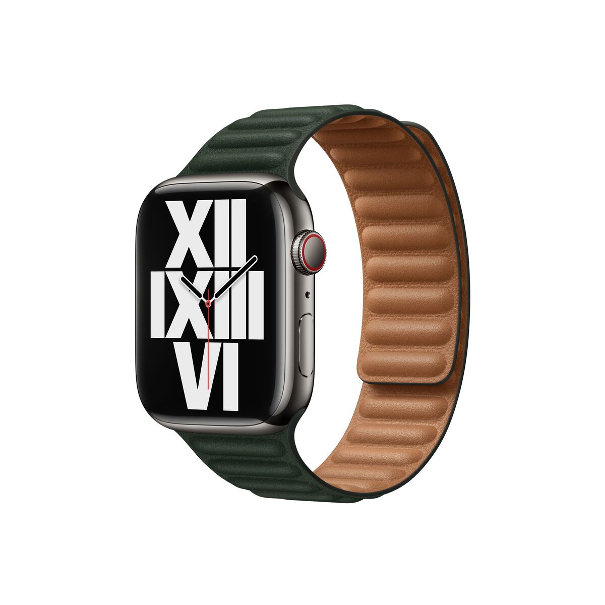 45mm Sequoia Green Leather Link - S/M - iSTYLE RS