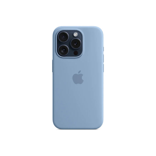 iPhone 15 Pro Silicone Case sa MagSafe-om - Winter Blue - iSTYLE RS