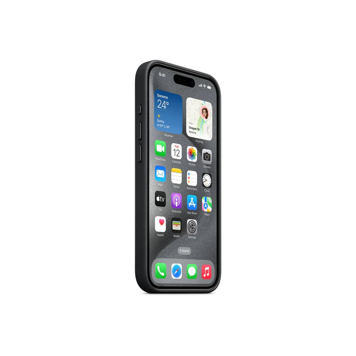 iPhone 15 Pro FineWoven Case sa MagSafe-om - Black - iSTYLE RS