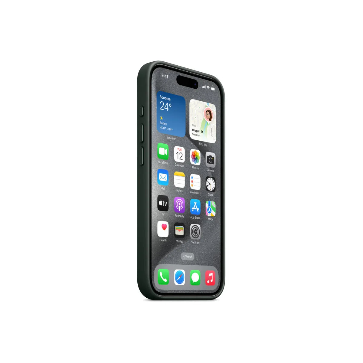 iPhone 15 Pro FineWoven Case sa MagSafe-om - Evergreen - iSTYLE RS