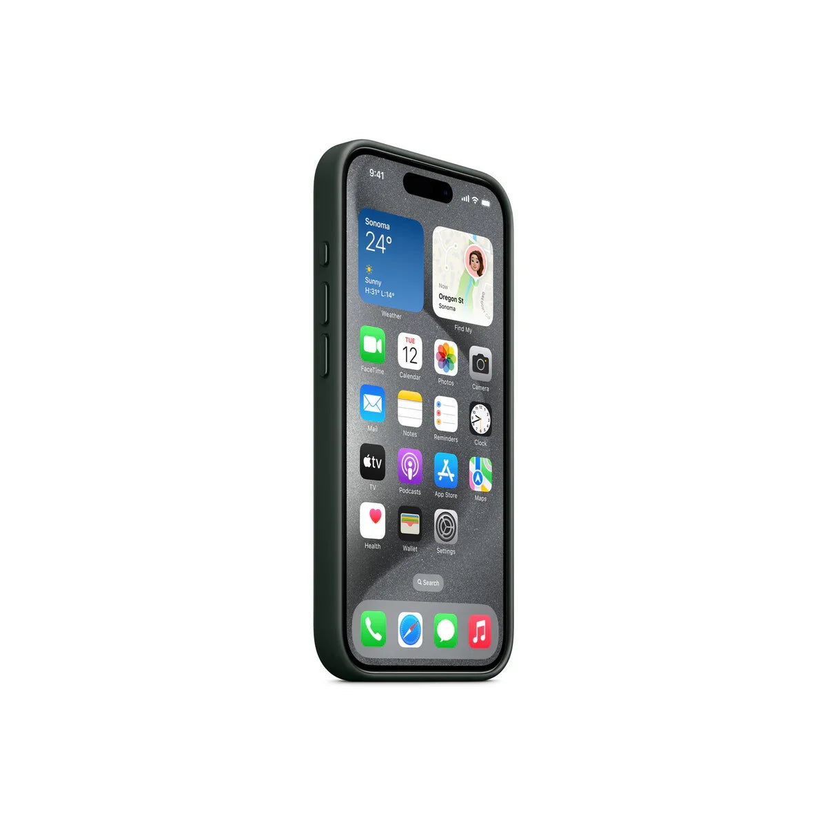 iPhone 15 Pro FineWoven Case sa MagSafe-om - Evergreen - iSTYLE RS