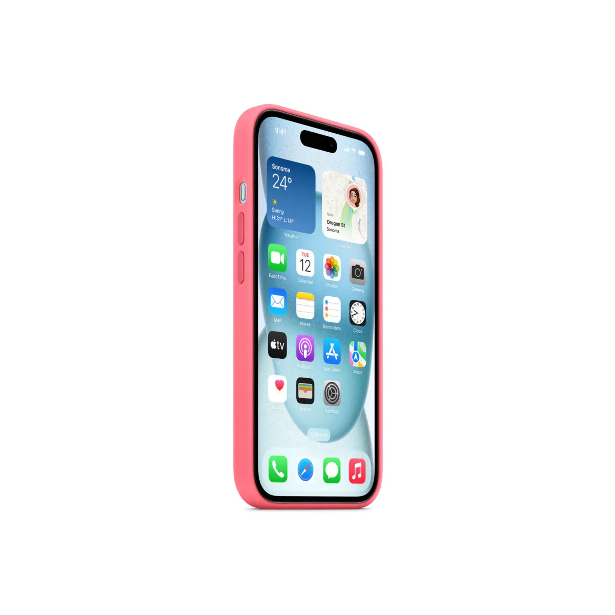 iPhone 15 Silicone Case sa MagSafe-om - Pink - iSTYLE RS
