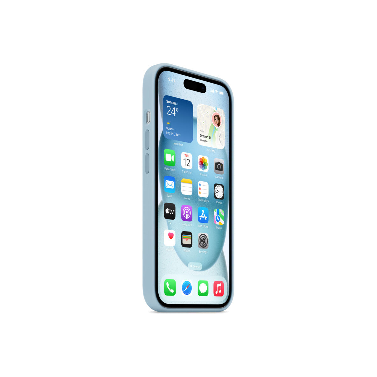 iPhone 15 Silicone Case sa MagSafe-om - Light Blue - iSTYLE RS