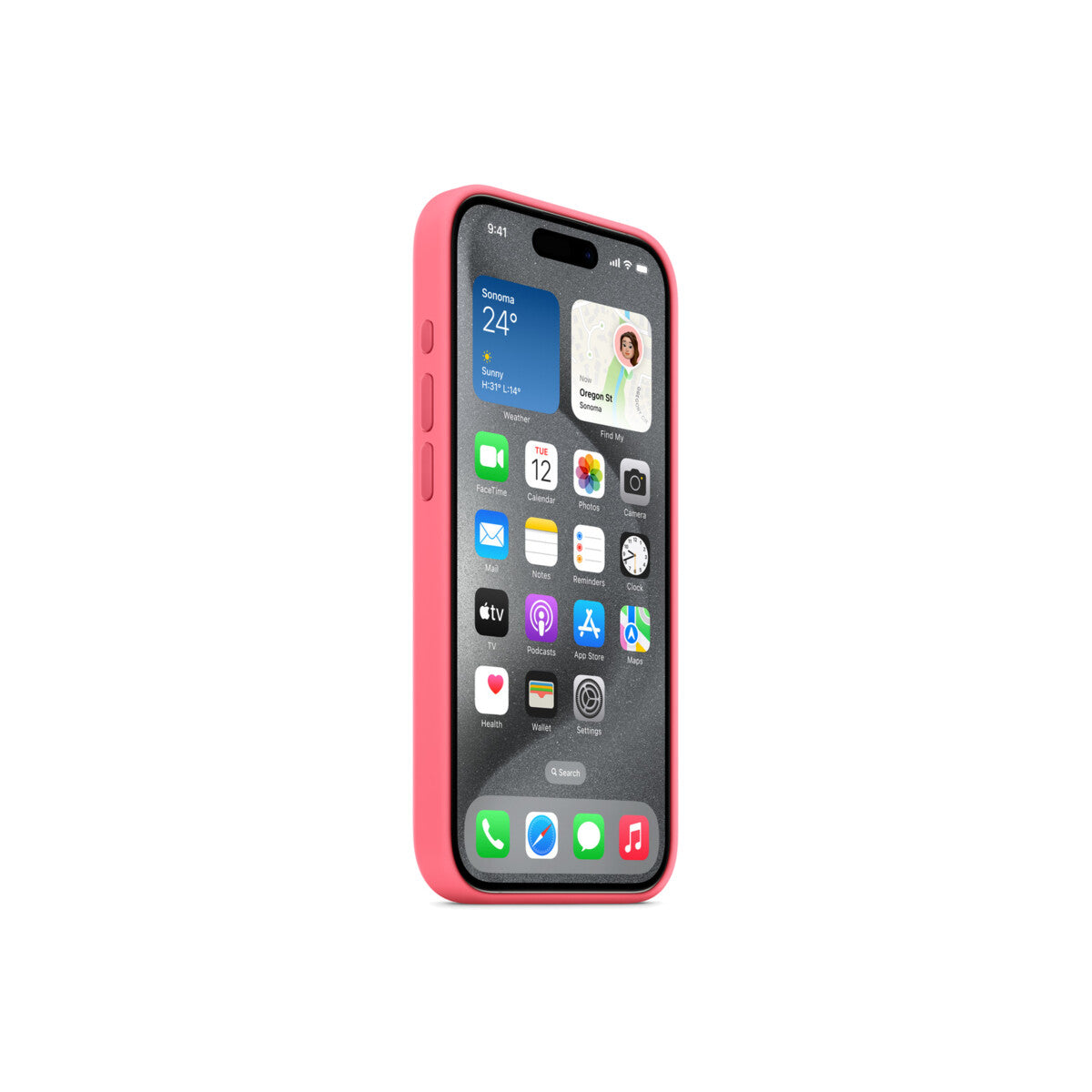 iPhone 15 Pro Silicone Case sa MagSafe-om - Pink - iSTYLE RS