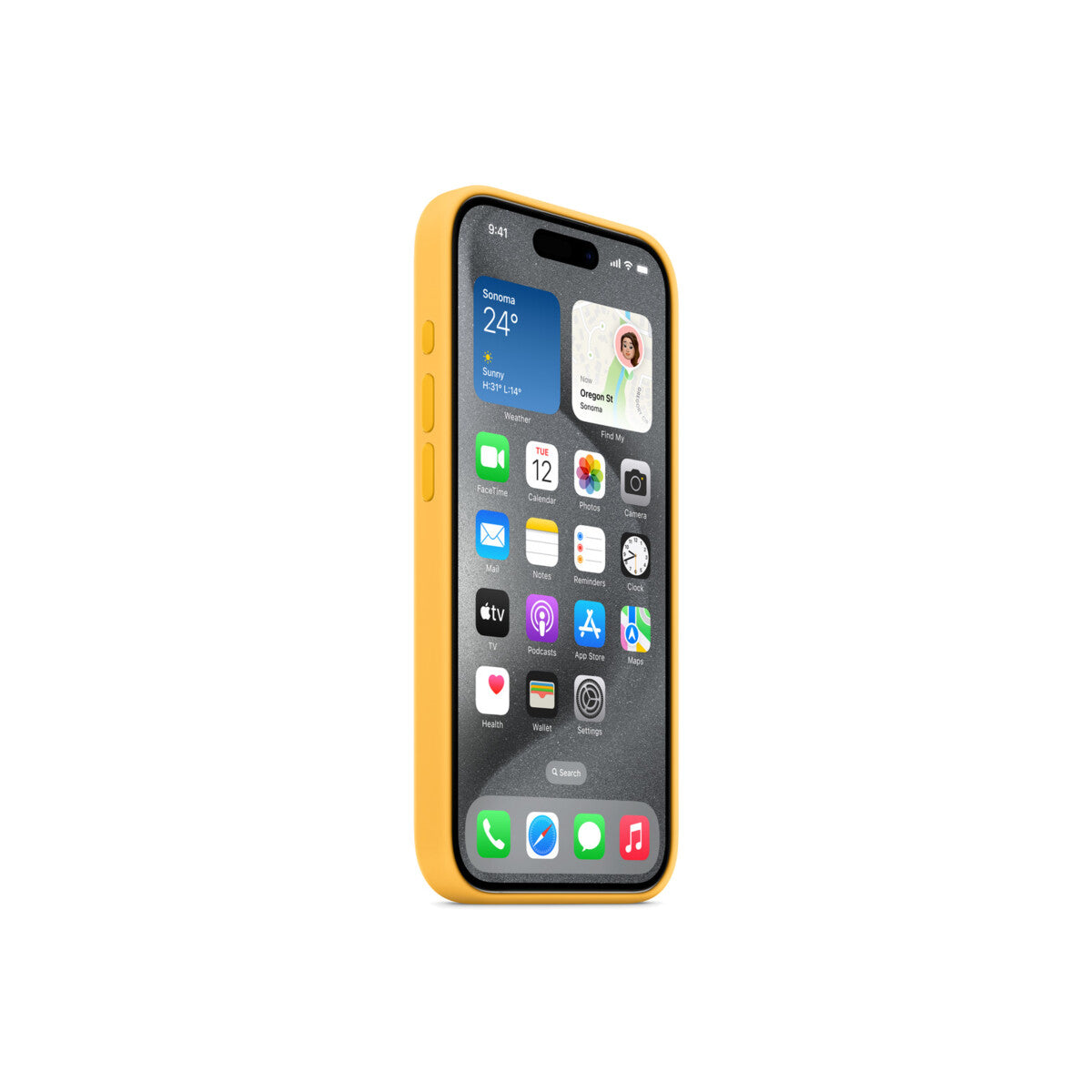 iPhone 15 Pro Silicone Case sa MagSafe-om - Sunshine - iSTYLE RS