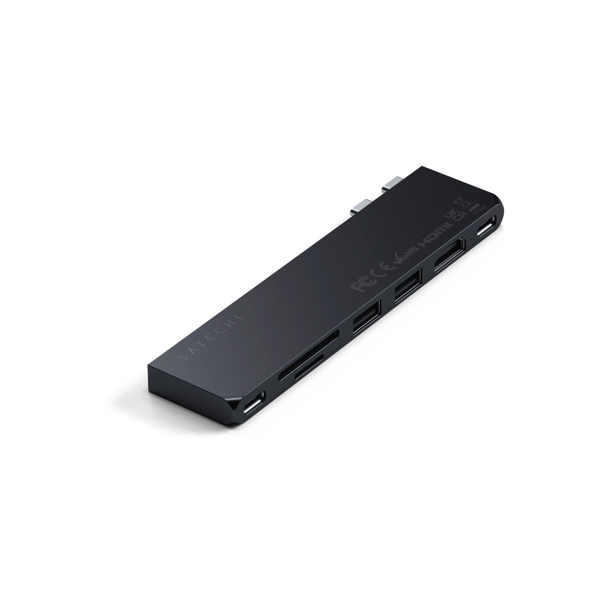 Satechi PRO HUB SLIM (1xUSB4,1xHDMI,2xUSB-A,SD/MicroSD,UHS-I up to 104MB/s, SD/SDHC/SDXC up to 2TB,1xUSB-C) - Midnight Black - iSTYLE RS