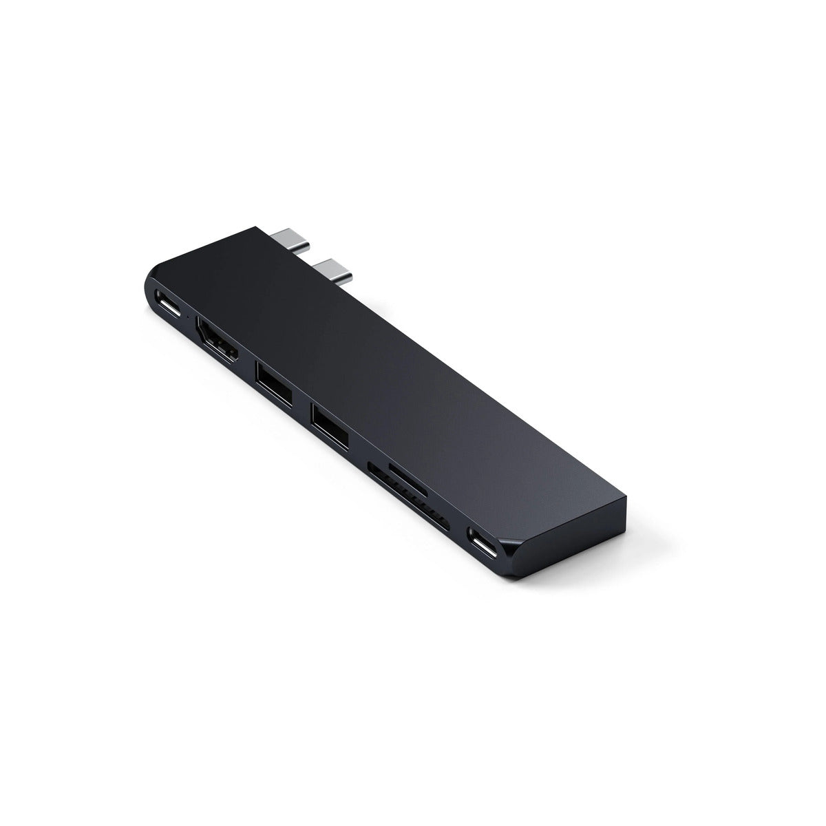 Satechi PRO HUB SLIM (1xUSB4,1xHDMI,2xUSB-A,SD/MicroSD,UHS-I up to 104MB/s, SD/SDHC/SDXC up to 2TB,1xUSB-C) - Midnight Black - iSTYLE RS