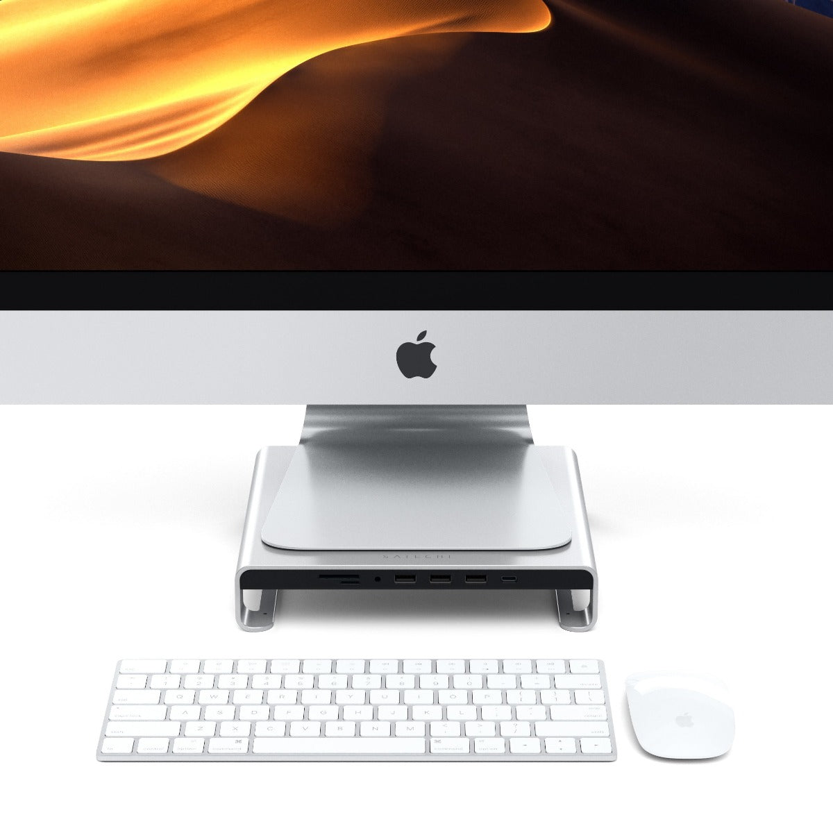 Satechi Aluminum Monitor Stand Hub za iMac - Silver - iSTYLE RS
