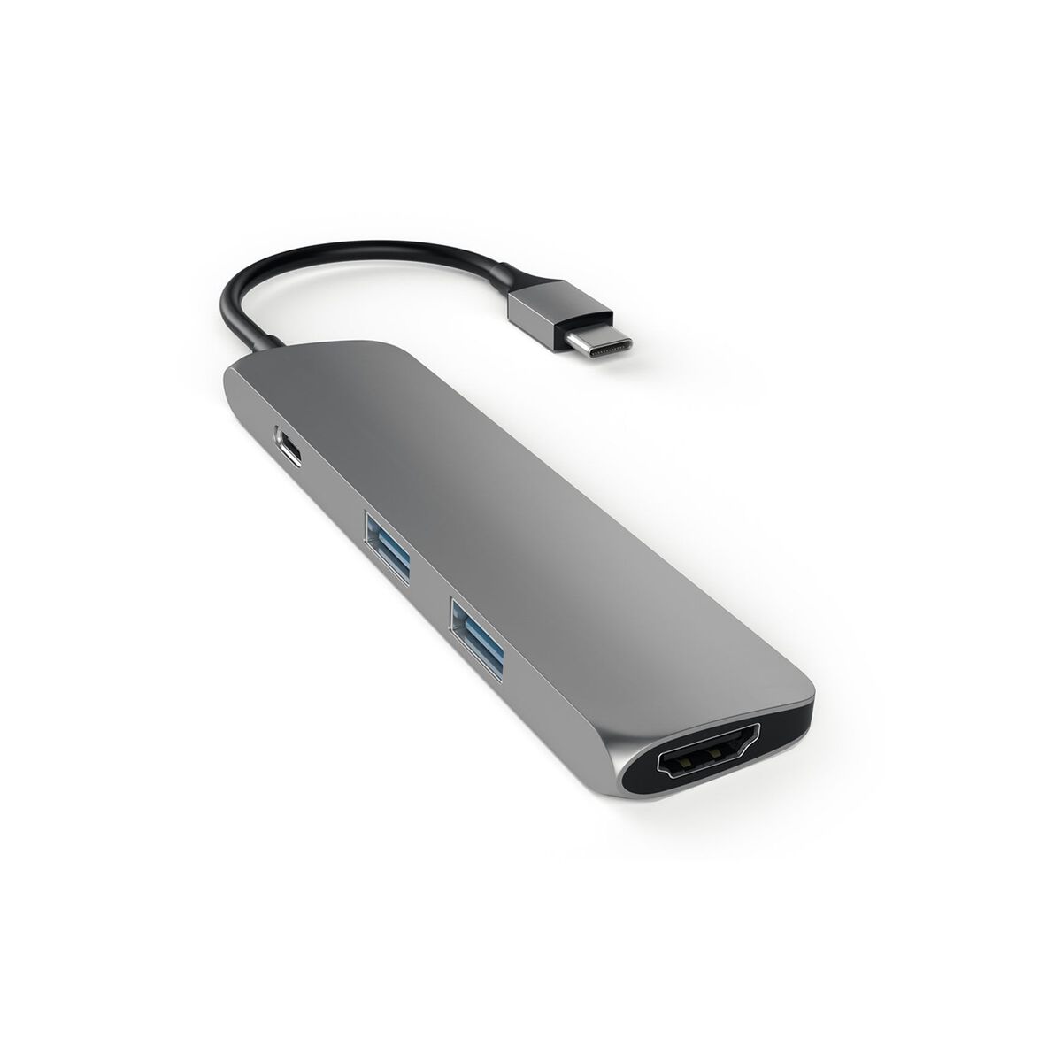 TYPE-C SLIM MULTI-PORT ADAPTER 4K - SPACE GRAY - iSTYLE RS