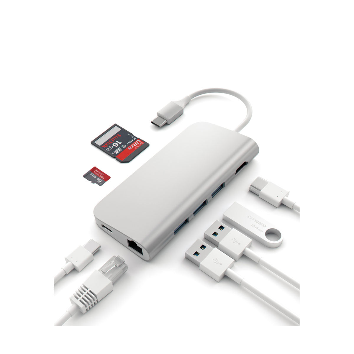 Satechi Type-C Multi-Port 4K Adapter - Silver - iSTYLE RS