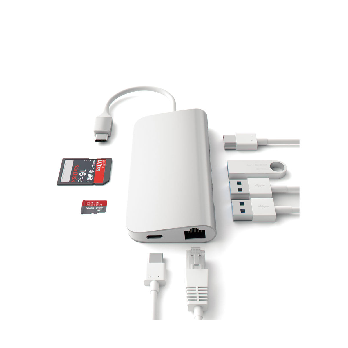 Satechi Type-C Multi-Port 4K Adapter - Silver - iSTYLE RS
