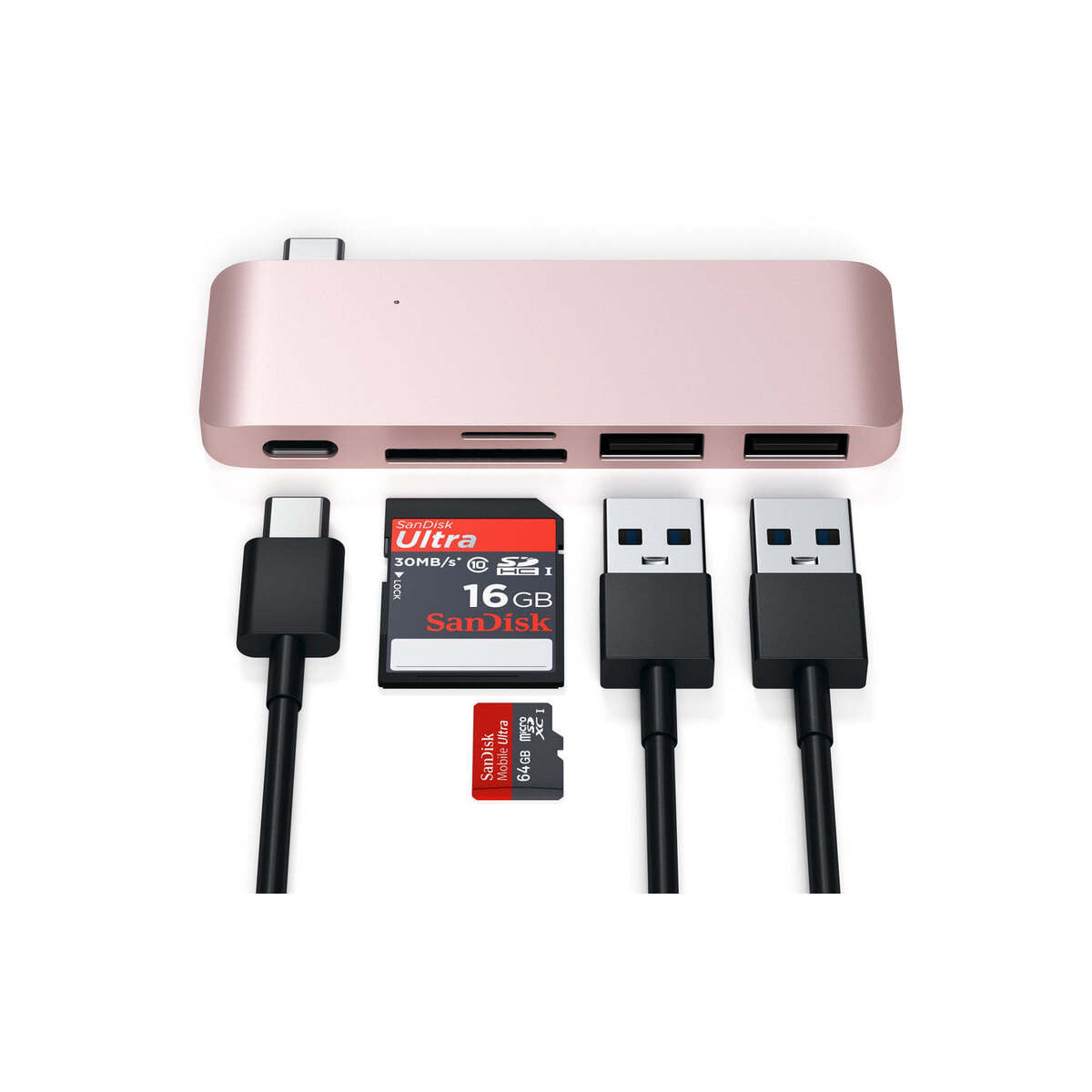 Satechi Type-C Pass USB Hub - Rose Gold - iSTYLE RS