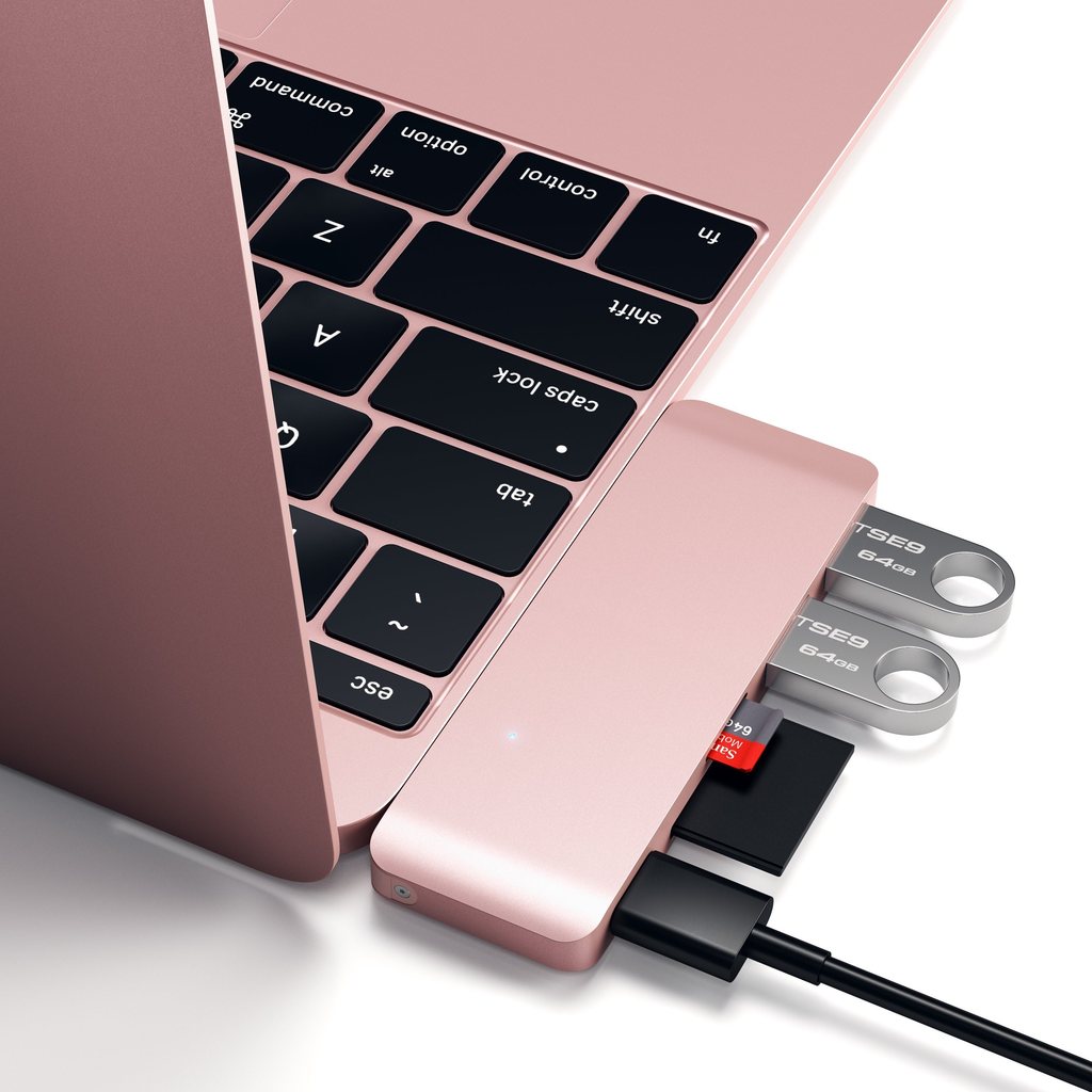 Satechi Type-C Pass USB Hub - Rose Gold - iSTYLE RS