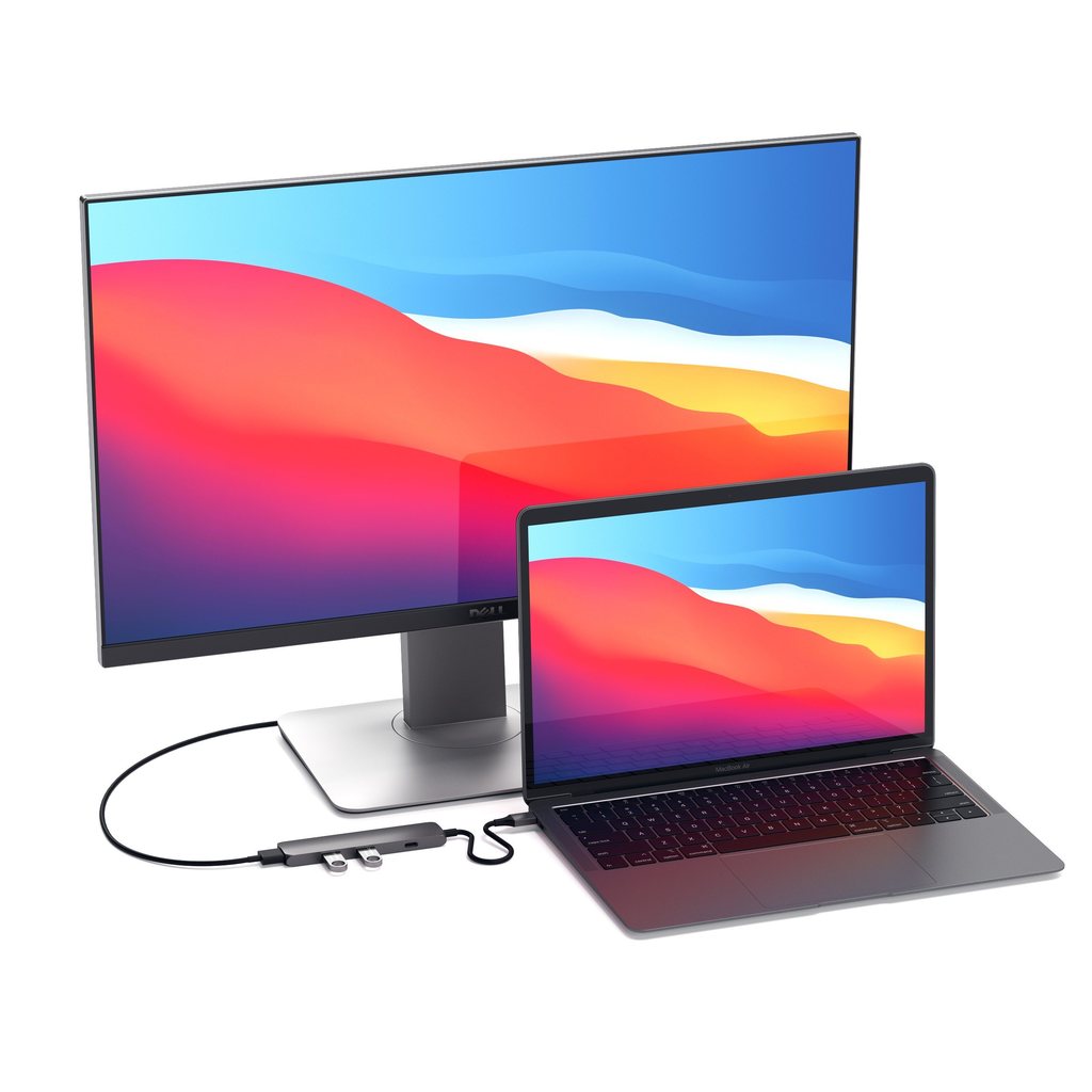 TYPE-C SLIM MULTI-PORT ADAPTER 4K - SPACE GRAY - iSTYLE RS
