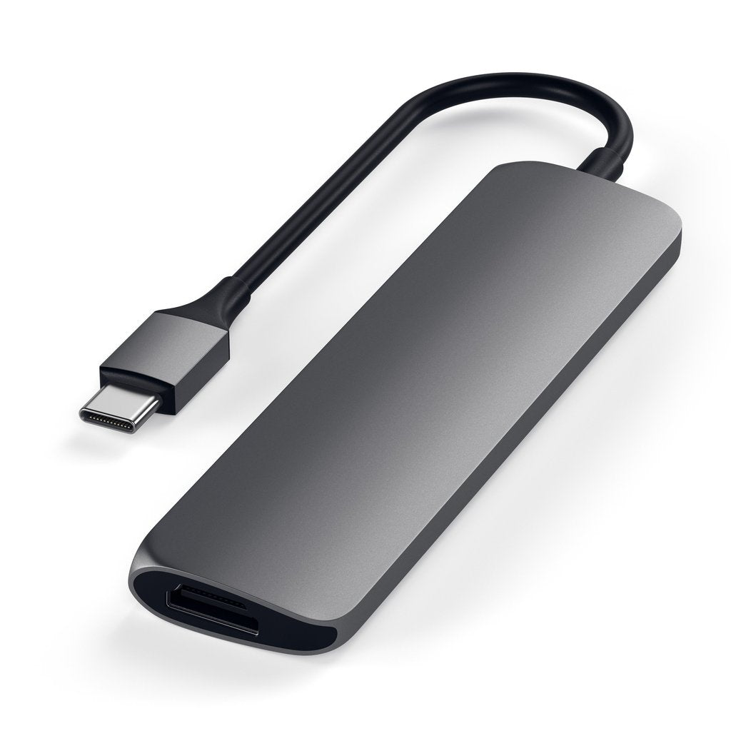 TYPE-C SLIM MULTI-PORT ADAPTER 4K - SPACE GRAY - iSTYLE RS