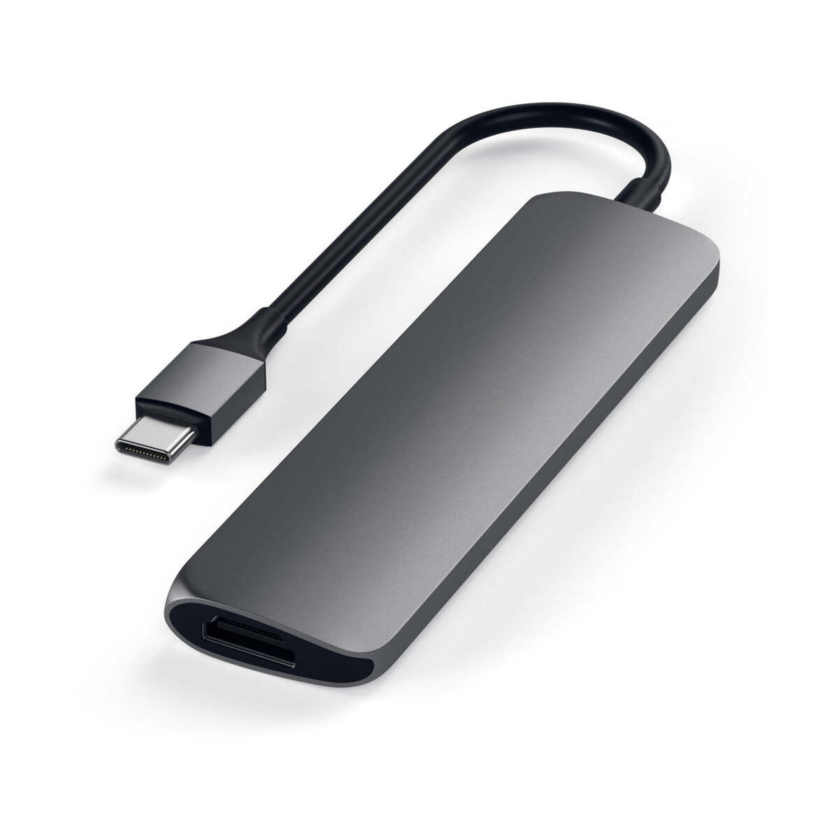 TYPE-C SLIM MULTI-PORT ADAPTER 4K - SPACE GRAY - iSTYLE RS