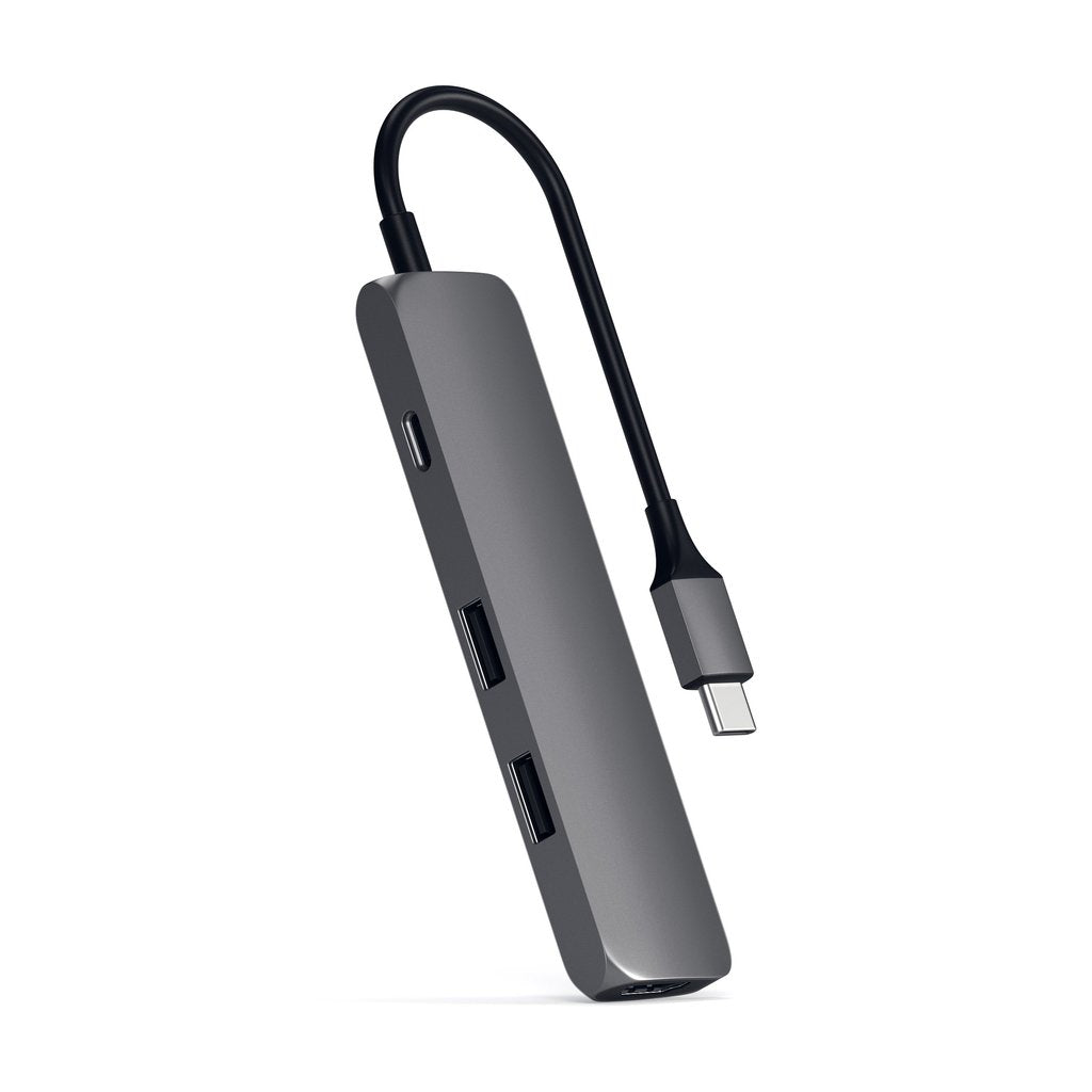 TYPE-C SLIM MULTI-PORT ADAPTER 4K - SPACE GRAY - iSTYLE RS