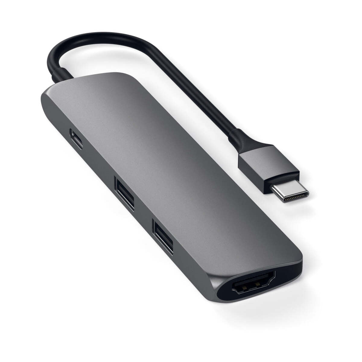 TYPE-C SLIM MULTI-PORT ADAPTER 4K - SPACE GRAY - iSTYLE RS