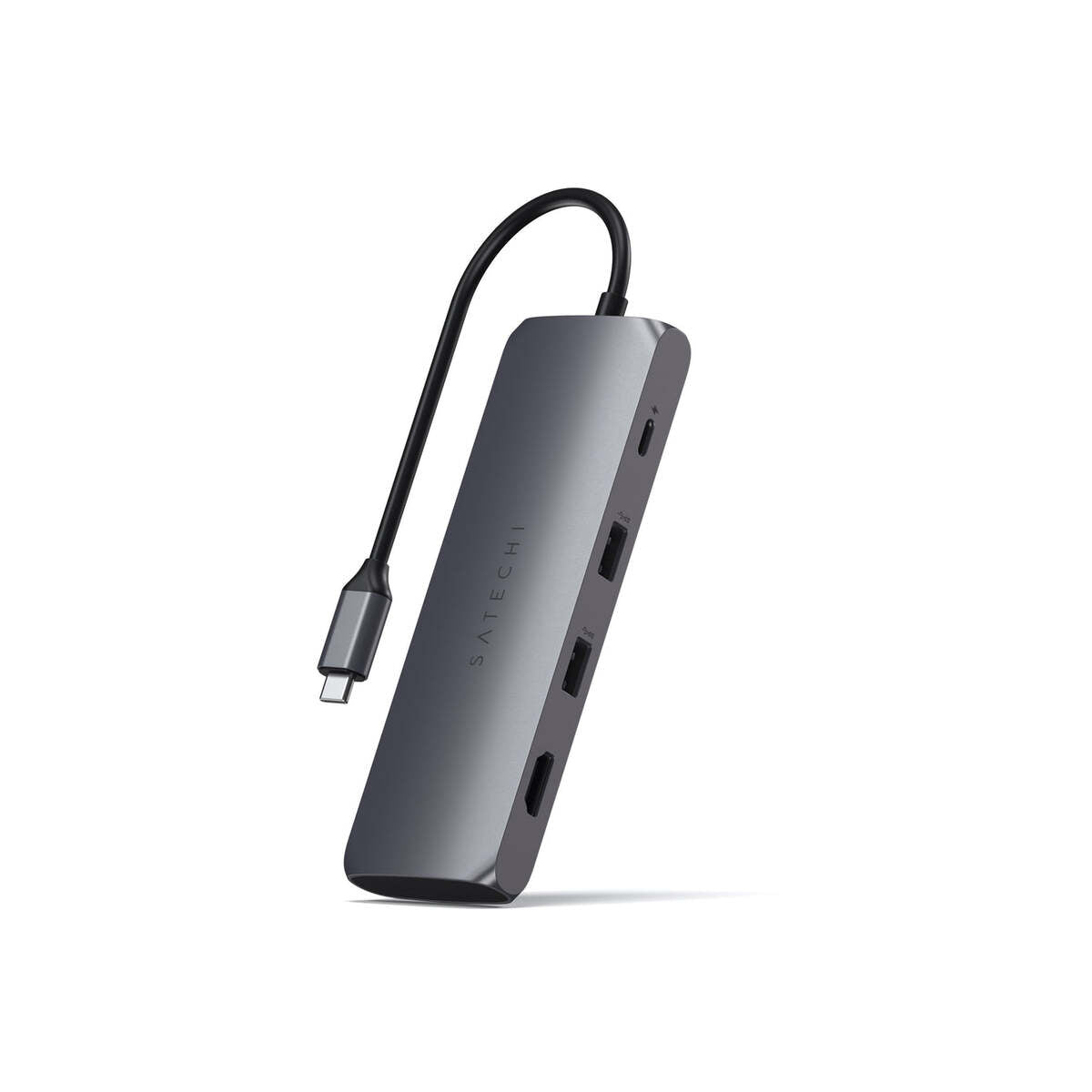 Satechi Aluminium USB-C Hybrid Multiport adapter (SSD Enclosure, HDMI 4K, 2 x USB-A 3.1 Gen 2 up to 10 Gbps) - Space Grey - iSTYLE RS