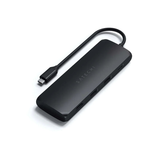Satechi Aluminium USB-C Hybrid Multiport adapter (SSD Enclosure, HDMI 4K, 2 x USB-A 3.1 Gen 2 up to 10 Gbps) - Black - iSTYLE RS
