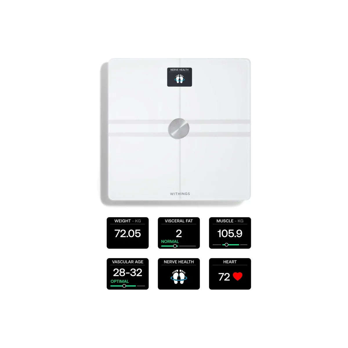 Withings Body Comp Complete Body Analysis Wi-Fi Scale - White - iSTYLE RS