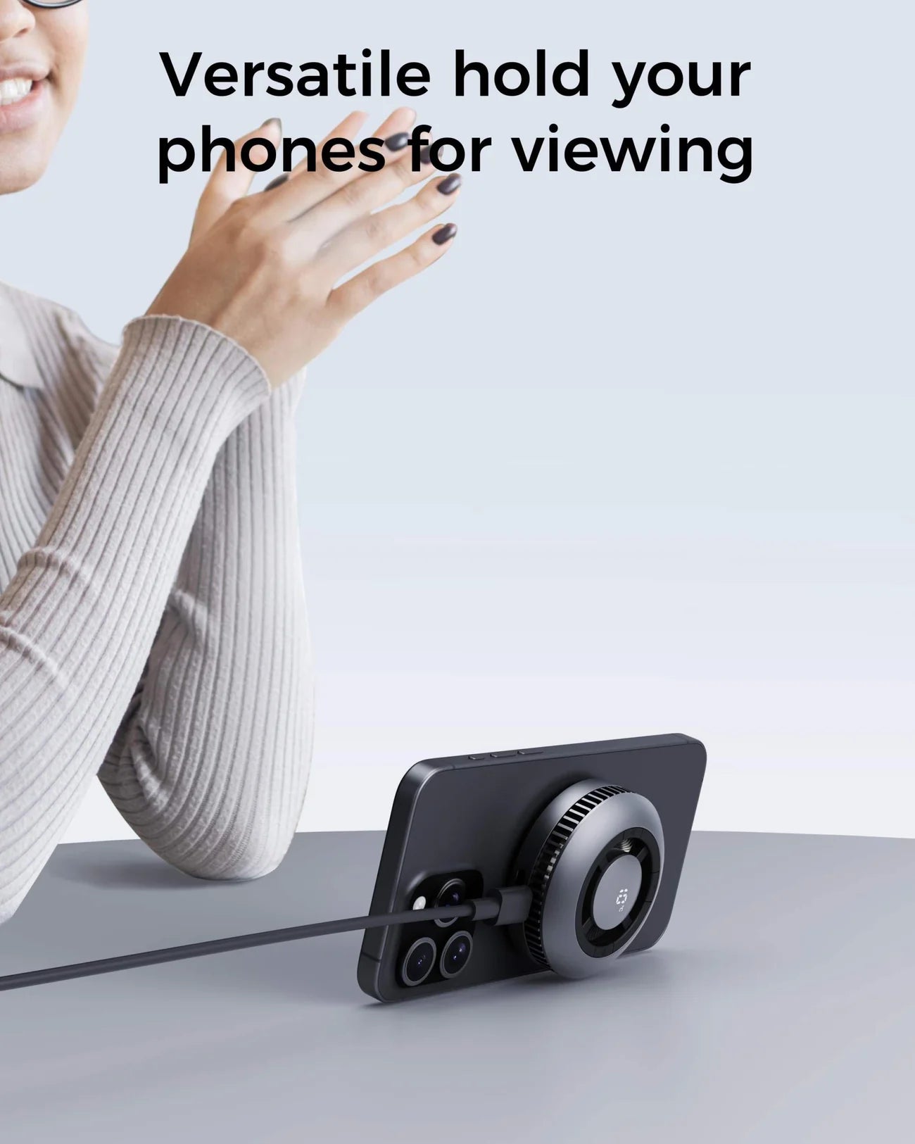 AUKEY MagFusion GameFrost Qi2 Magnetic Fast Wireless Charging Active Cooling