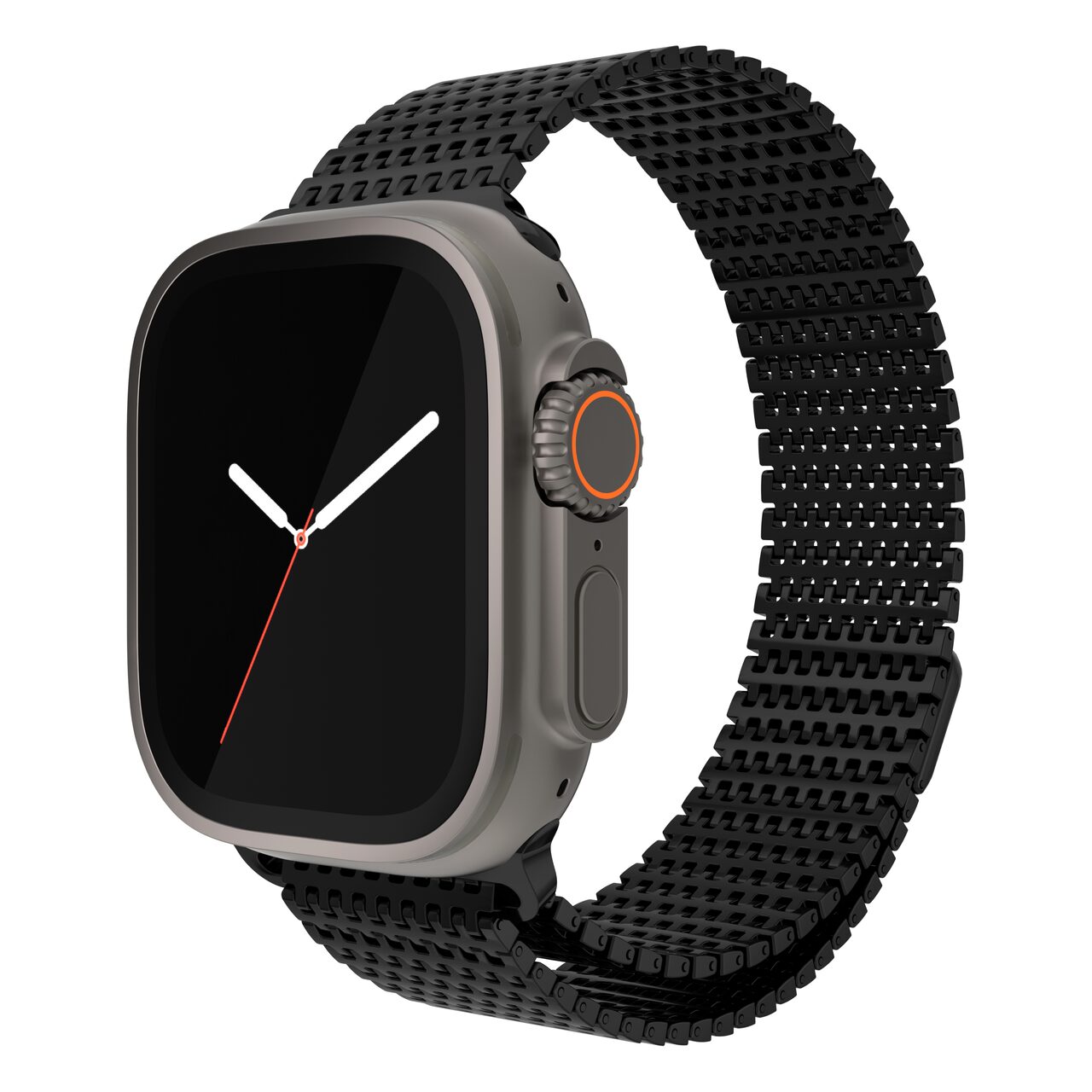 CUREA METALICA MESH NEXT ONE PENTRU APPLE WATCH 45/49MM, Negru - iSTYLE RS
