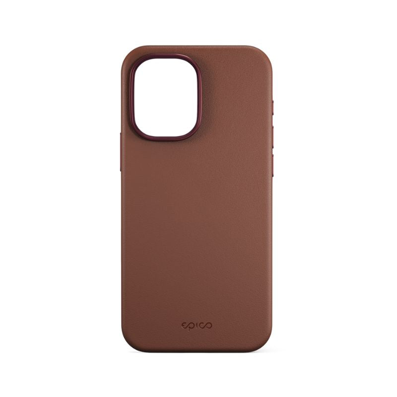 Epico Leather Pro Mag+ Case iPhone 17 Qi2 & MagSafe Compatible - brown