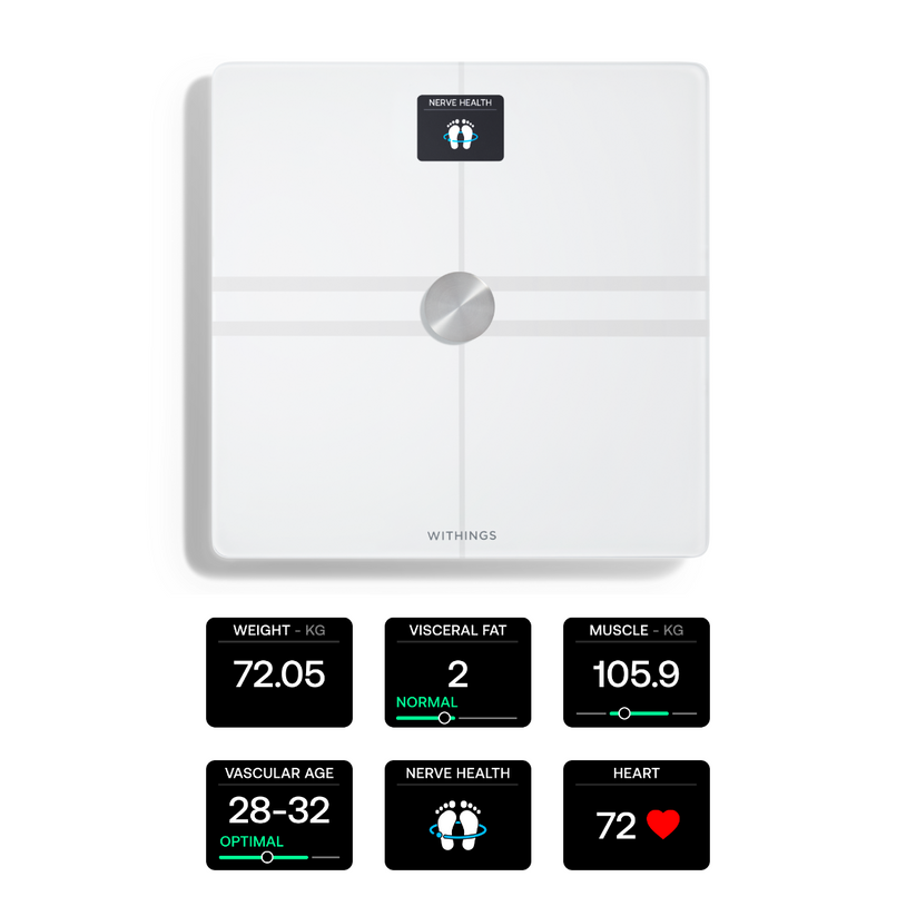 Withings Body Comp Complete Body Analysis Wi-Fi Scale - White - iSTYLE RS