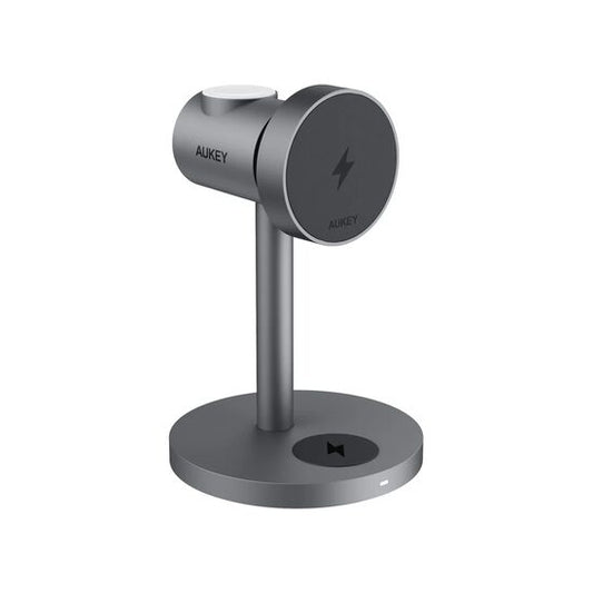 AUKEY MagFusion 3-in-1 Qi2 15W Magnetic Wireless Charger MFI Certified