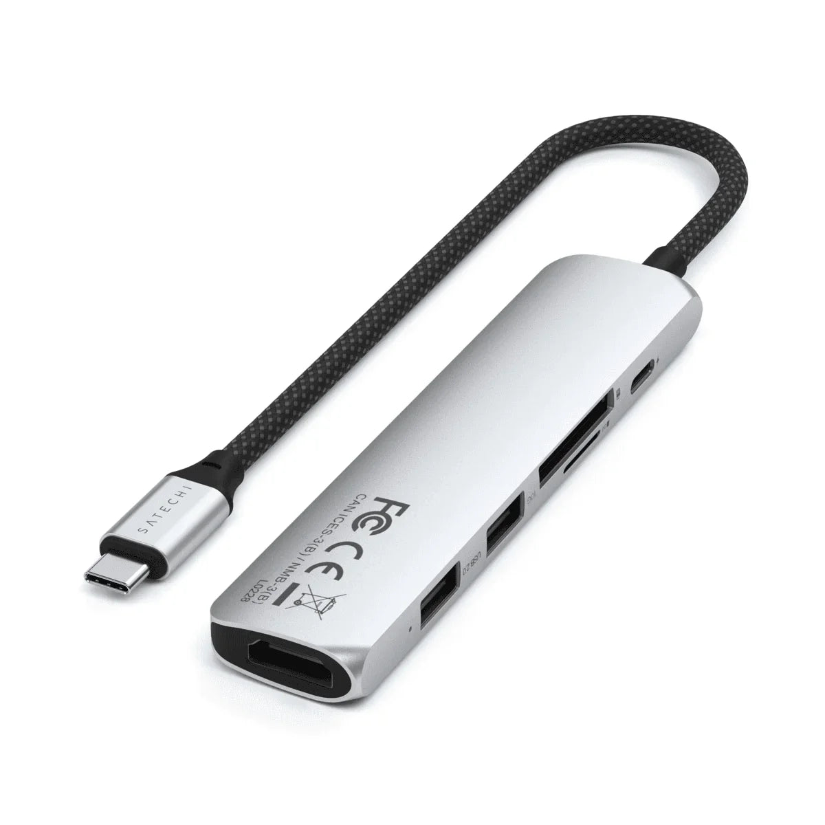 Satechi 6-in-1 USB-C Slim Multiport Adapter - Silver - iSTYLE RS