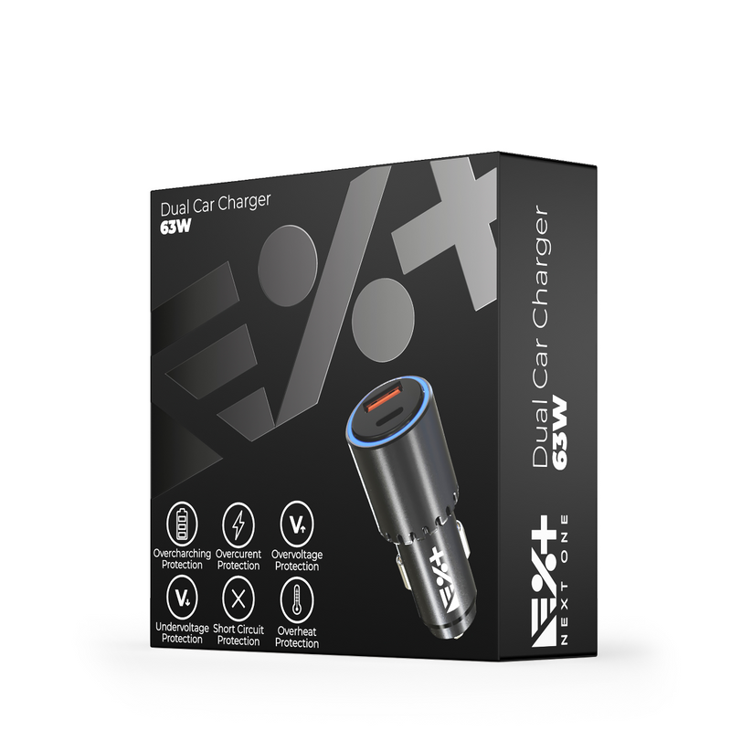 NEXT ONE DUAL 63W CAR CHARGER - iSTYLE RS