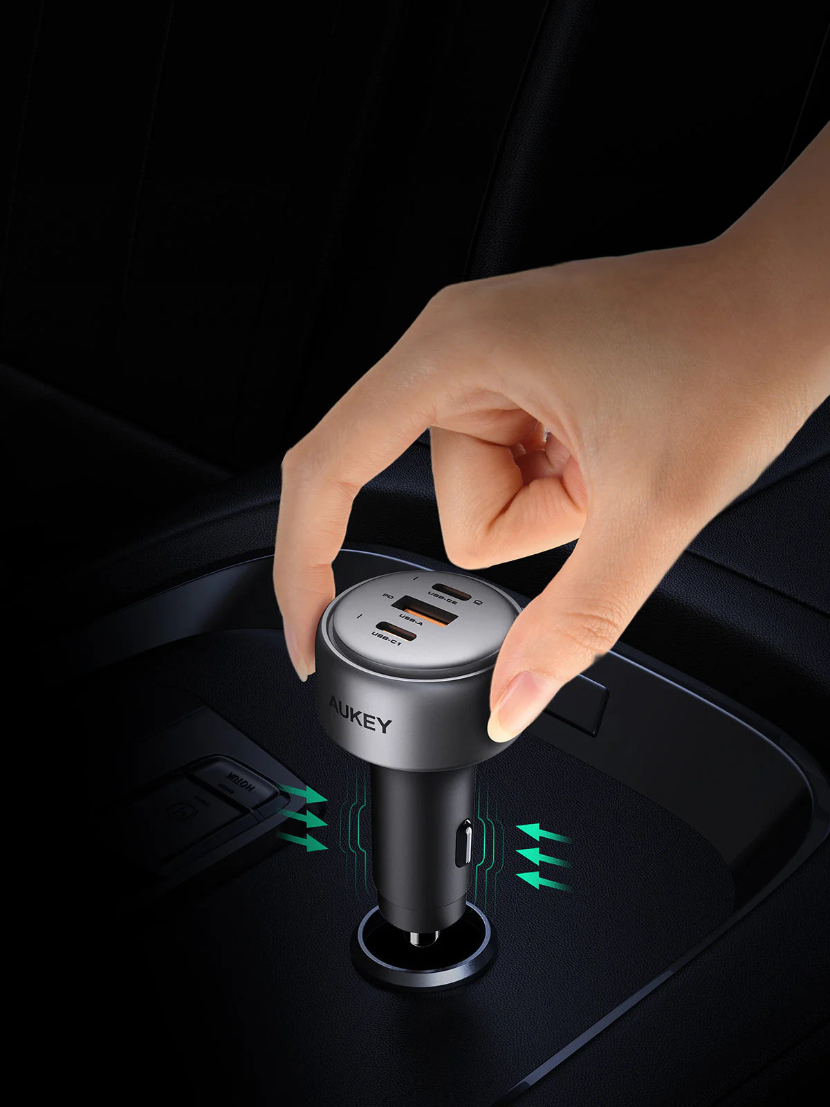 AUKEY Pathfinder Mix 3 100W Fast Charging Car Charger