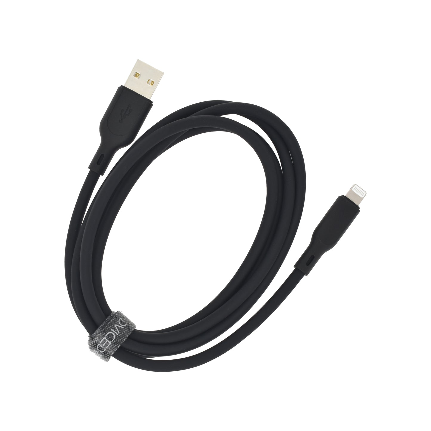 Dviced kabl USB-A na Lightning silicone 1,25m - Black